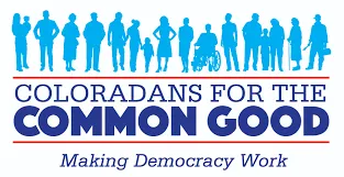 Logo for Coloradans for the Common Good, with the text "Making Democracy Work"